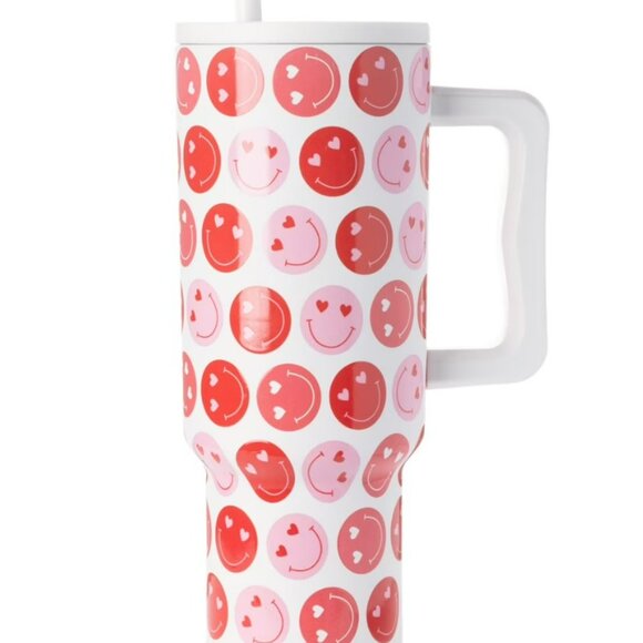 NWT - Simple Modern - LIMITED EDITION Smiley Hearts 40 oz Trek Tumbler - Picture 1 of 7